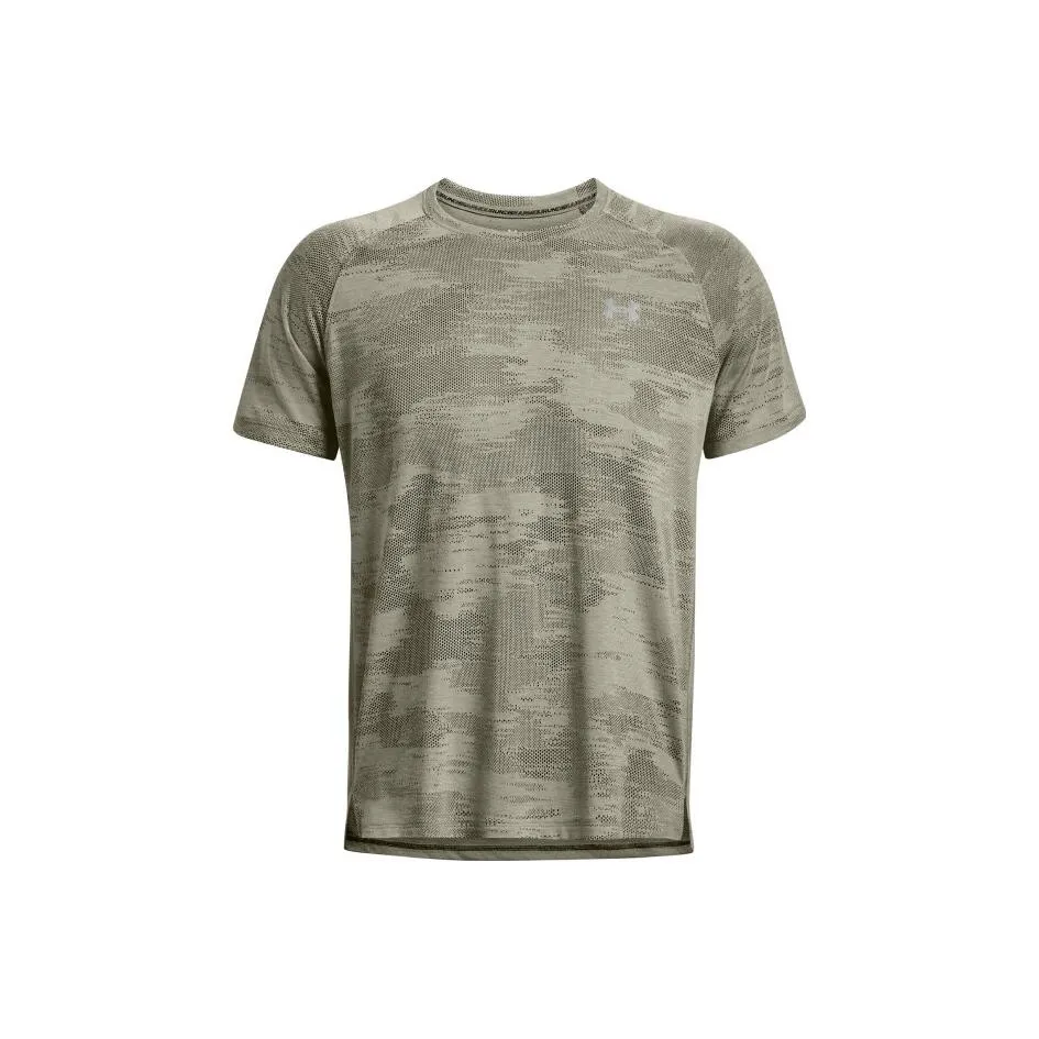 Under Armour Рукав реглан T-рубашка мужская зеленая