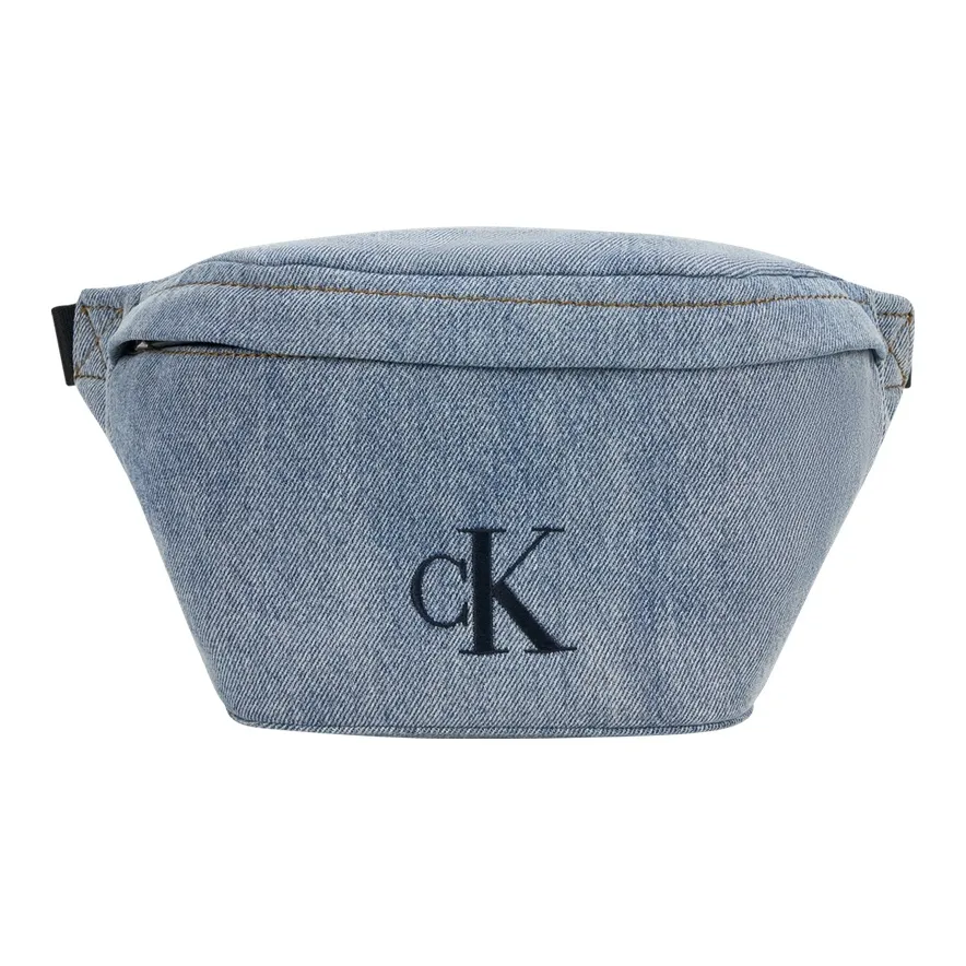 CALVIN KLEIN Fabric Fanny Pack Medium Size Men's Denim Light Blue