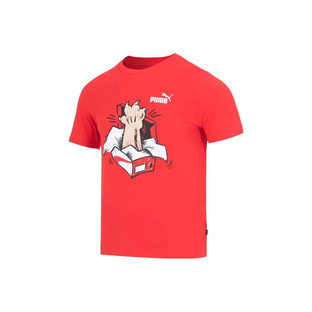 PUMA Red Men's T-Shirts PUMA Красные Мужские Футболки