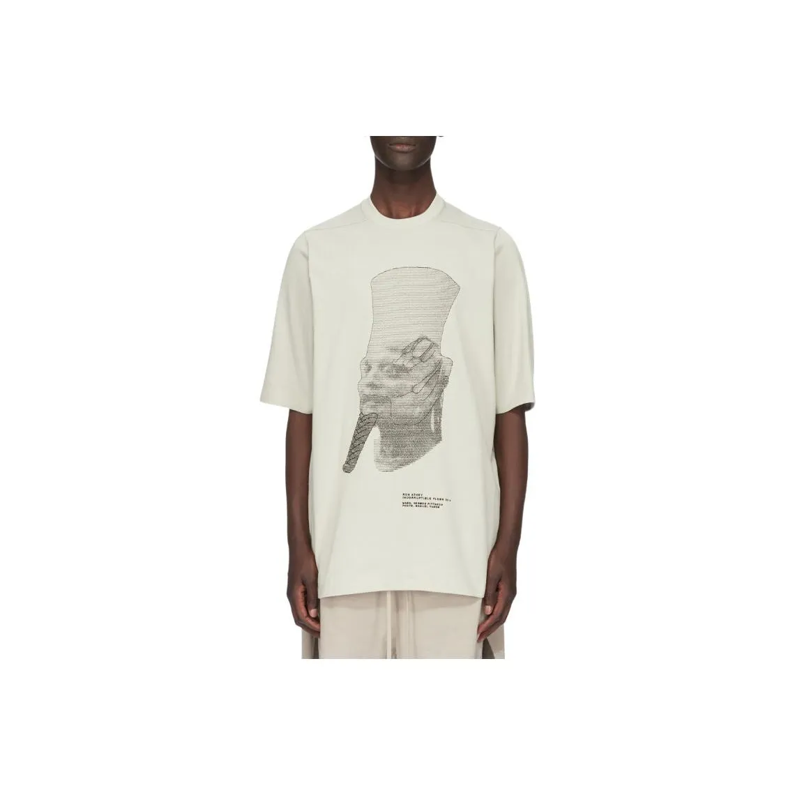 RICK OWENS Ron Jumbo Cotton T shirt