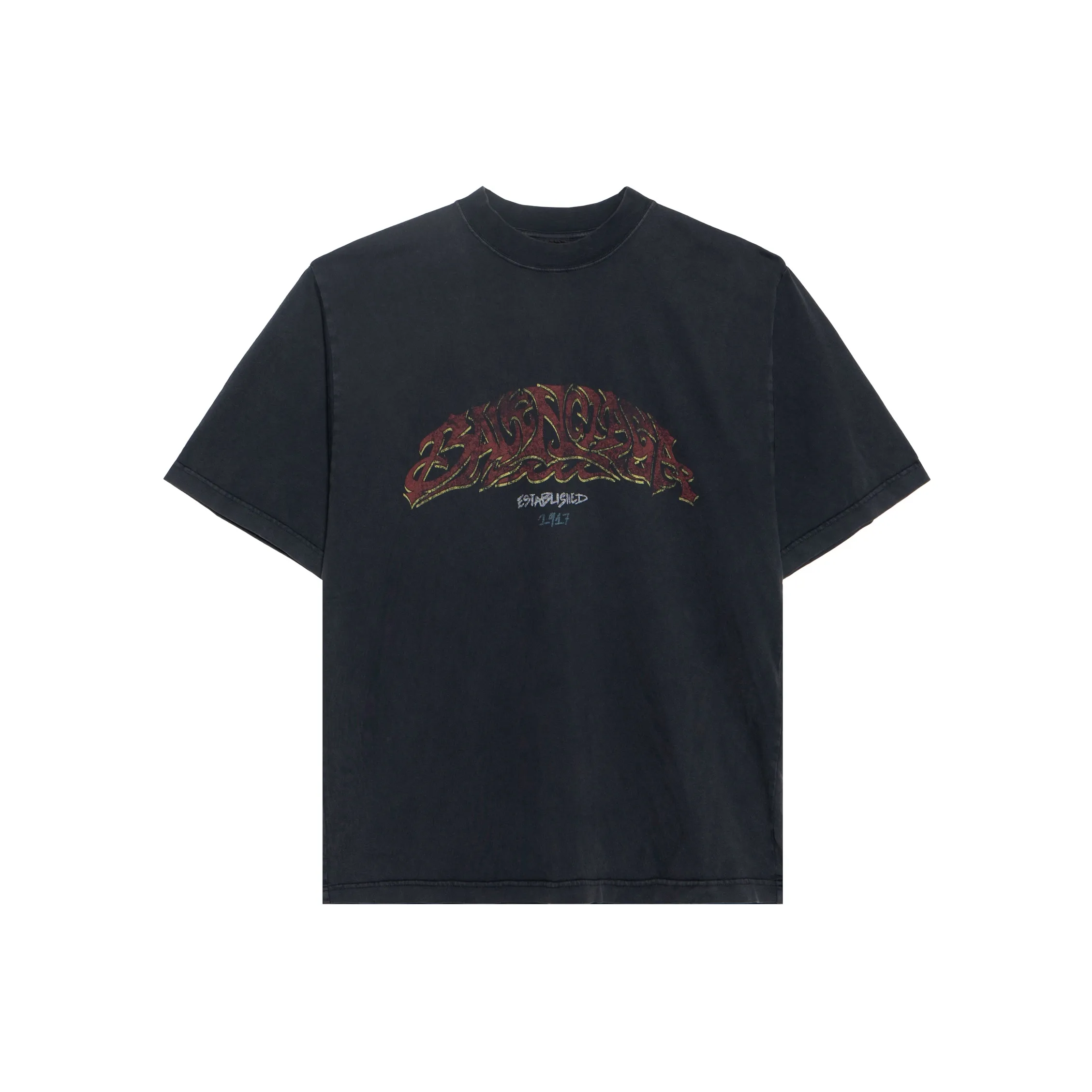 Balenciaga Men's Offshore Oversized T Shirt Gray