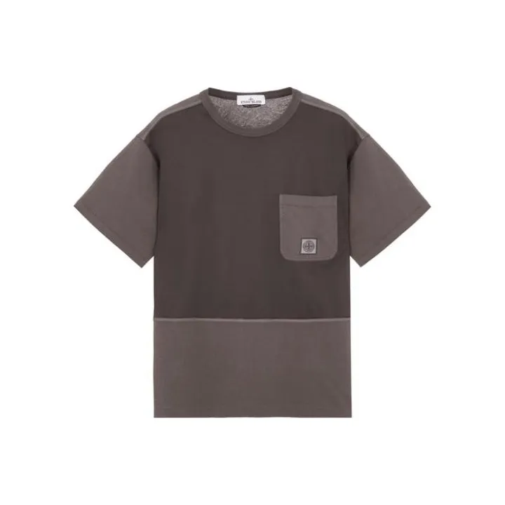 STONE ISLAND Рубашка Мужская Угольный Серый