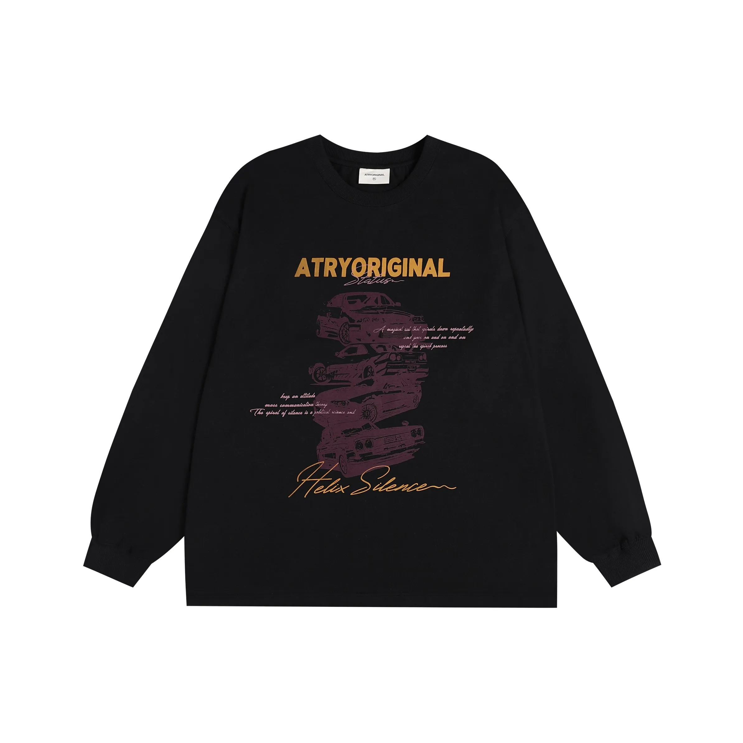 Atry T Рубашка Китайский стиль Модный Роскошная уличная мода Нишевый Унисекс Пуловер Топ Унисекс