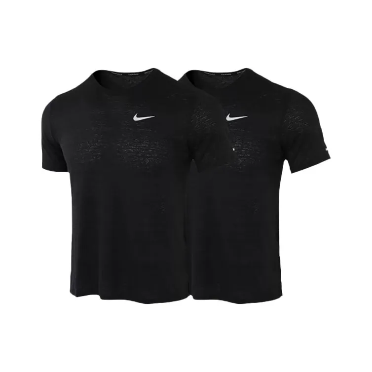 Nike Dri Fit MILER Бег Т-Рубашка Мужская 2 упаковки черный