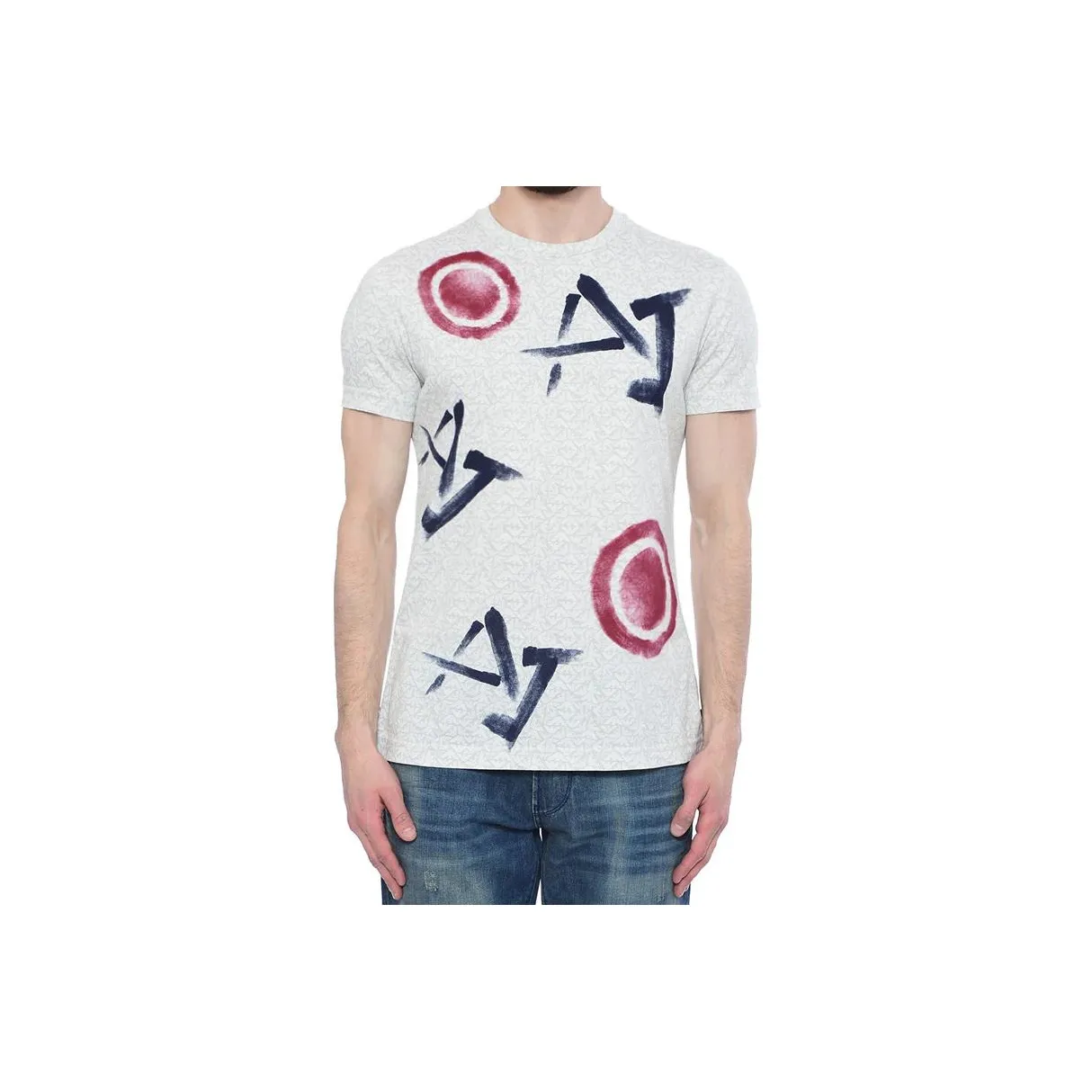 ARMANI JEANS T Shirt Men's Light Gray