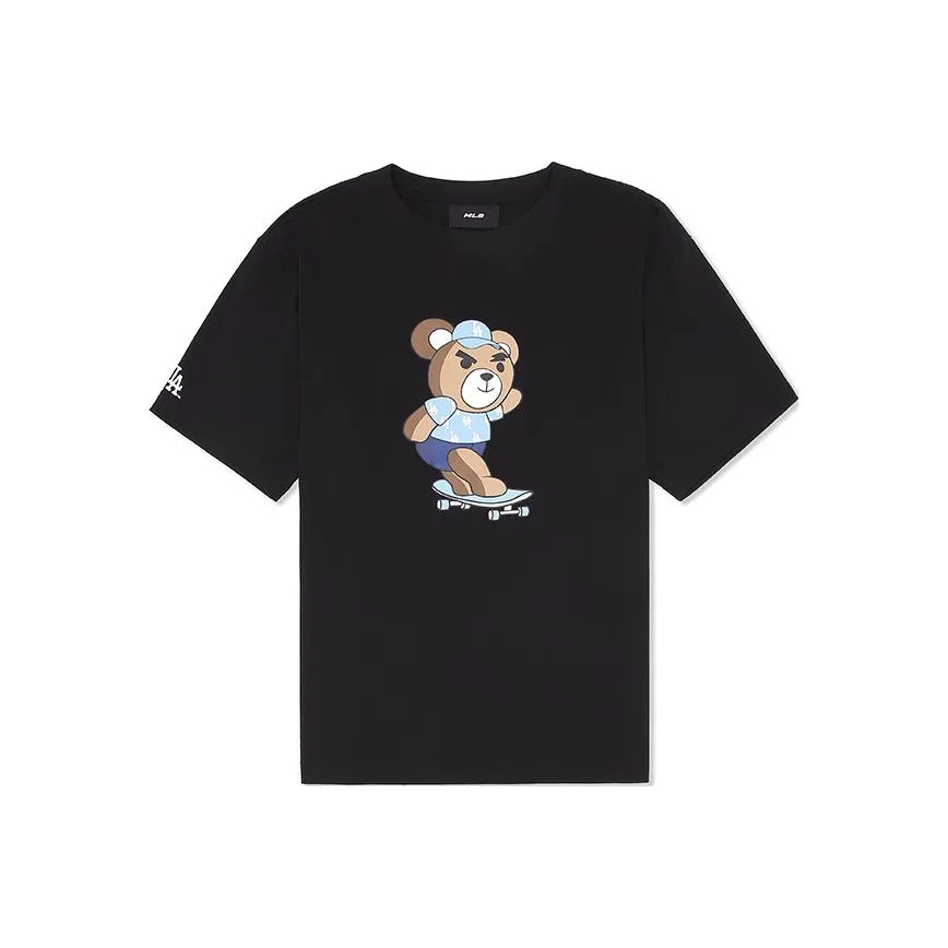 MLB Drop Shoulder Sleeve T Shirt Unisex Black