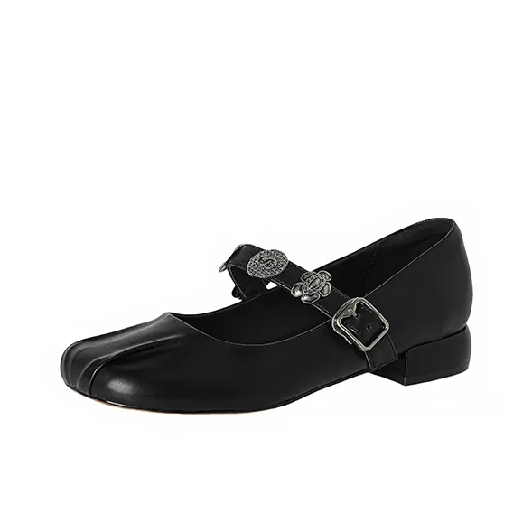 Hongyanglin Квадратный каблук Туфли Мэри Джейн Женские