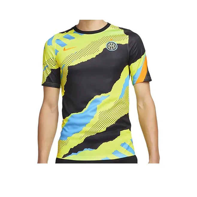 Nike Желтый Черный Мужской T-Рубашки