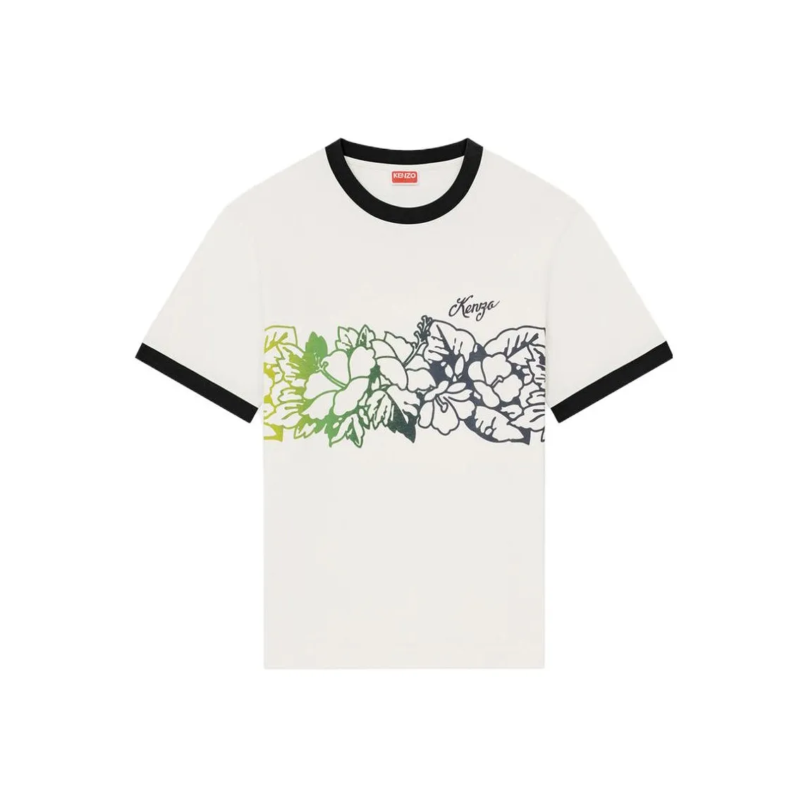 KENZO ALOHA FLOWER TATTOO T Shirts Unisex White