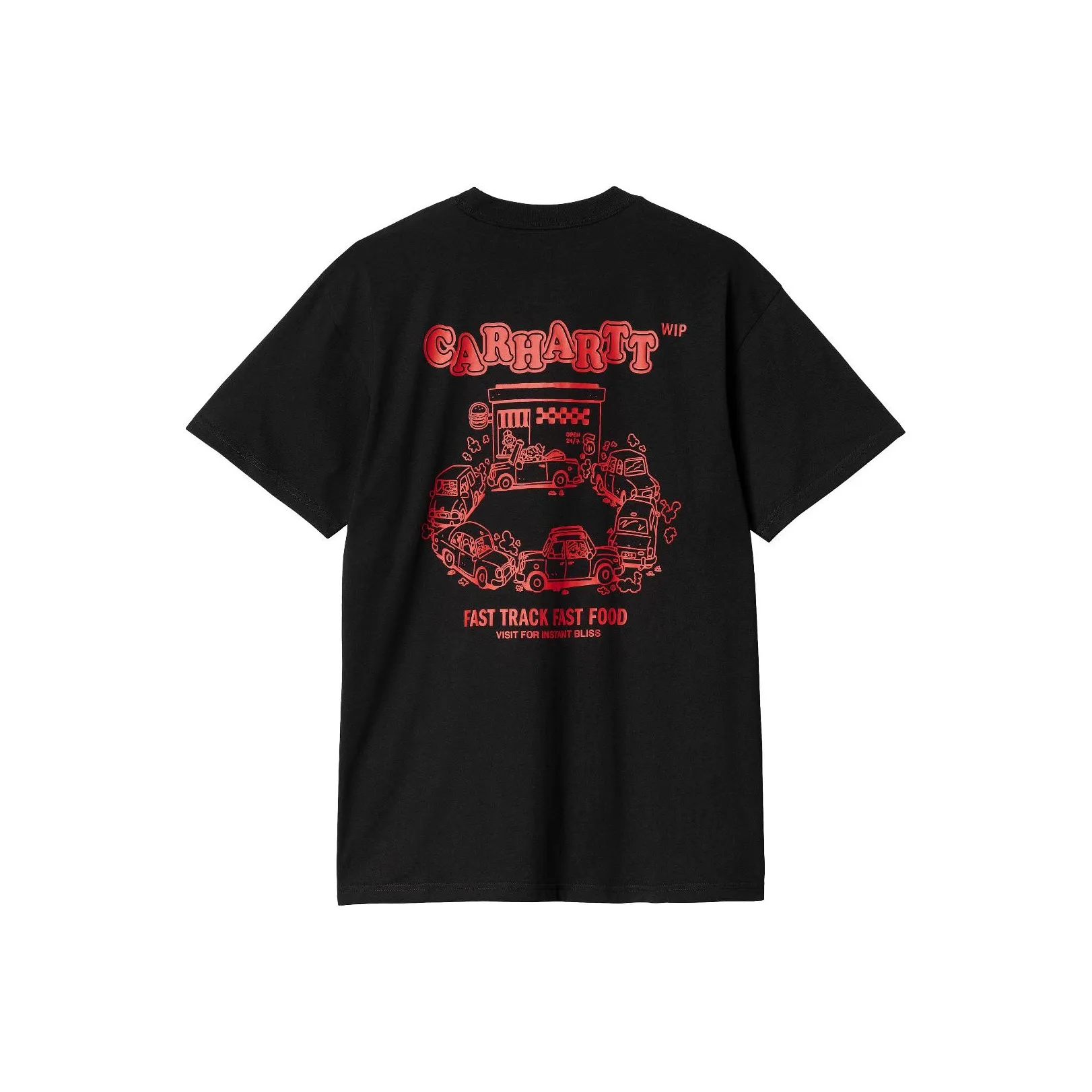 Carhartt WIP SS24 S/S Fast Food T Shirt T Shirt Men's Black