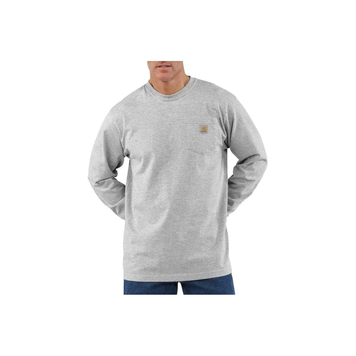 Carhartt K126 HEAVYWEIGHT LONG SLEEVE POCKET T Applique T Applique LOOSE FIT Men's