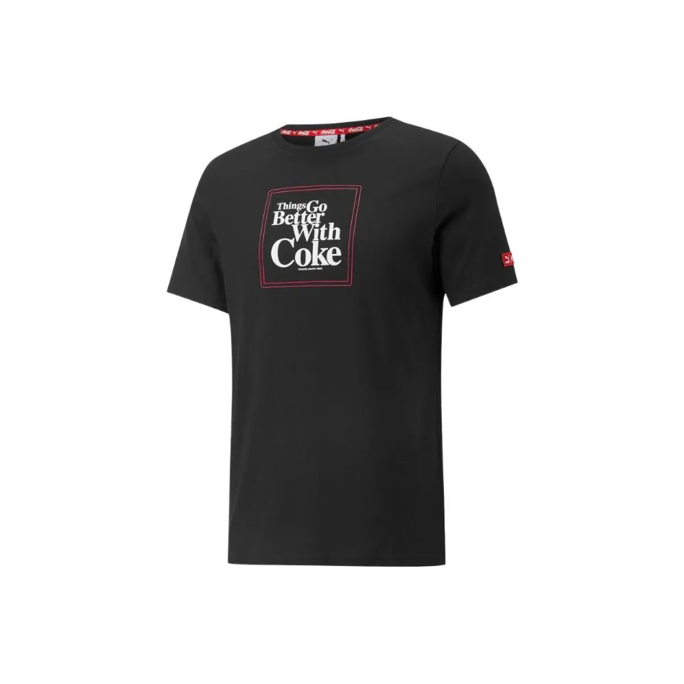 PUMA x COCA COLA Черная мужская футболка с коротким рукавом