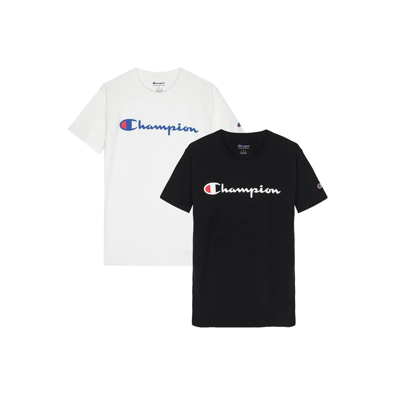 Champion T-Shirt Унисекс 2-штучный комплект Черный+Белый