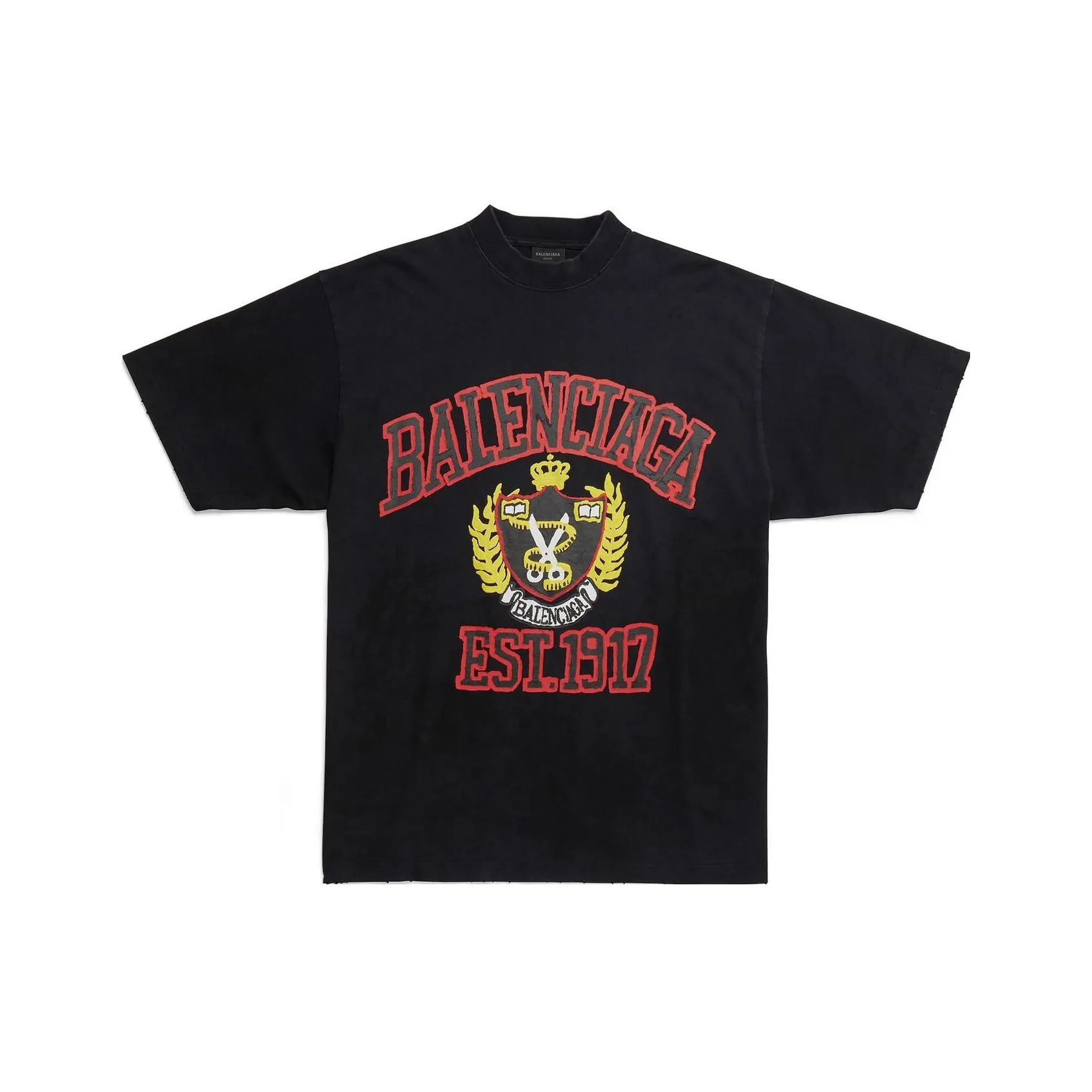 Balenciaga T-Shirt Loose Fit Unisex Black Баленсиага T-рубашка свободного кроя унисекс черная