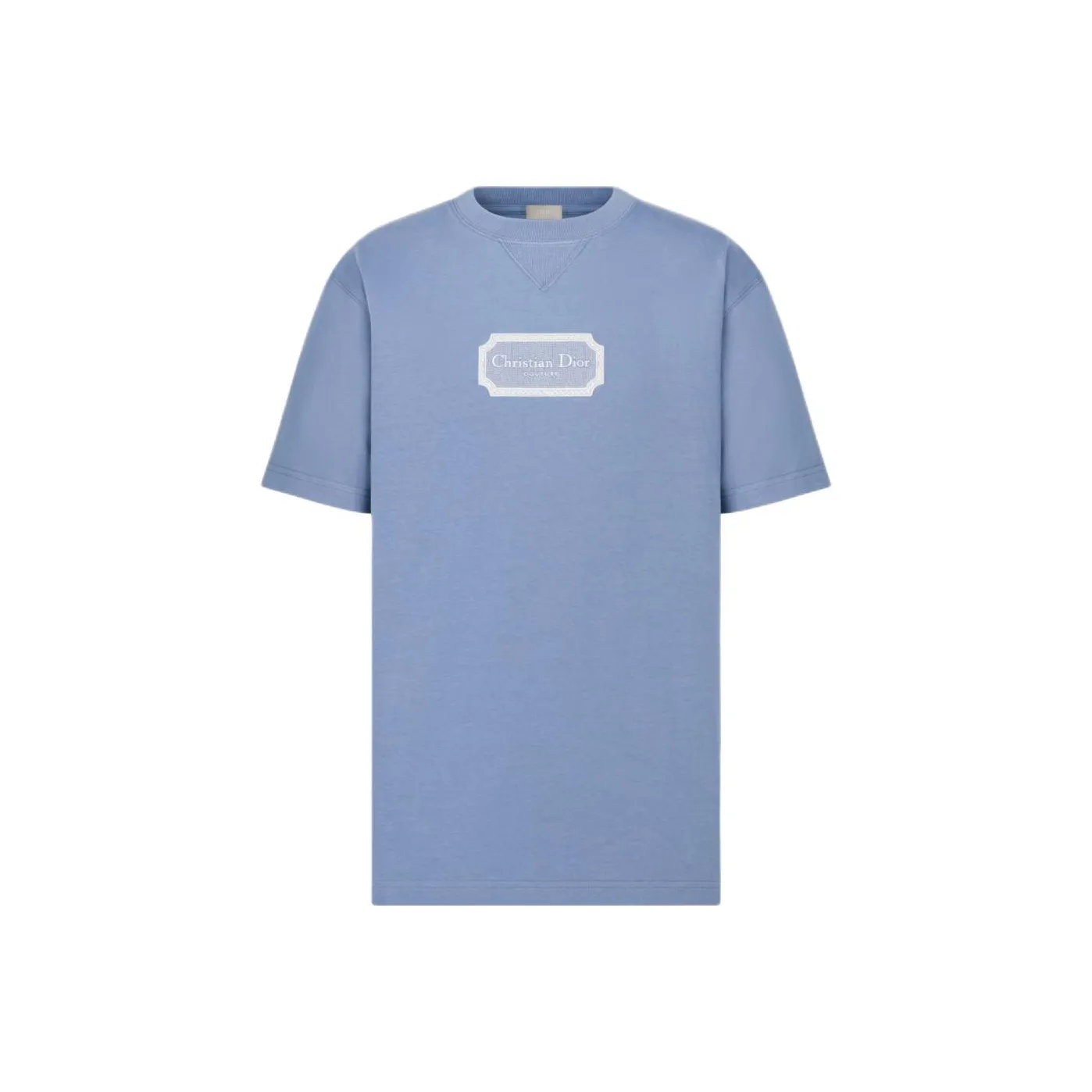 DIOR SS24 Men Letter Embroidery Crew Neck Short Sleeve T Shirt Blue