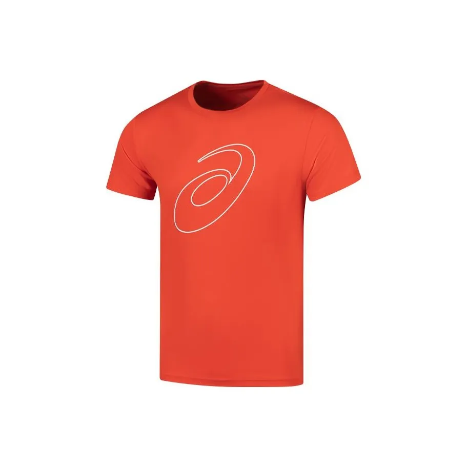 ASICS Оранжевый Красный Мужская Футболка