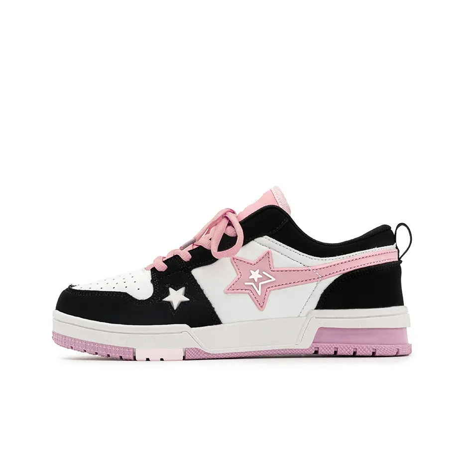 A&M Anti Slip Wear Resistant Low Top Skateboard Shoes Unisex Urban Chic Style Barbie
