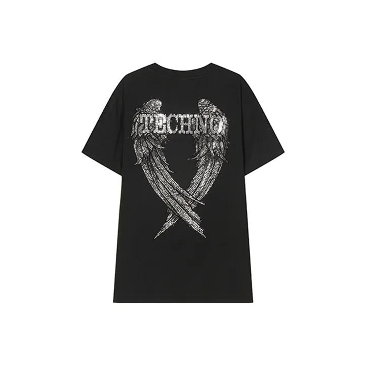 TCH T Shirts Unisex Black With Silver Logo