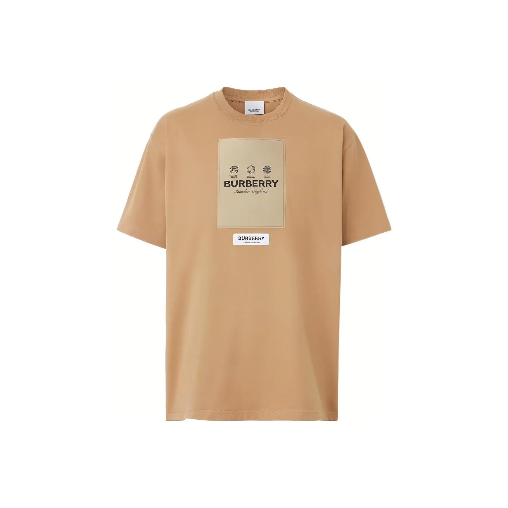 burberry red Label Applique Cotton Oversized T Shirt