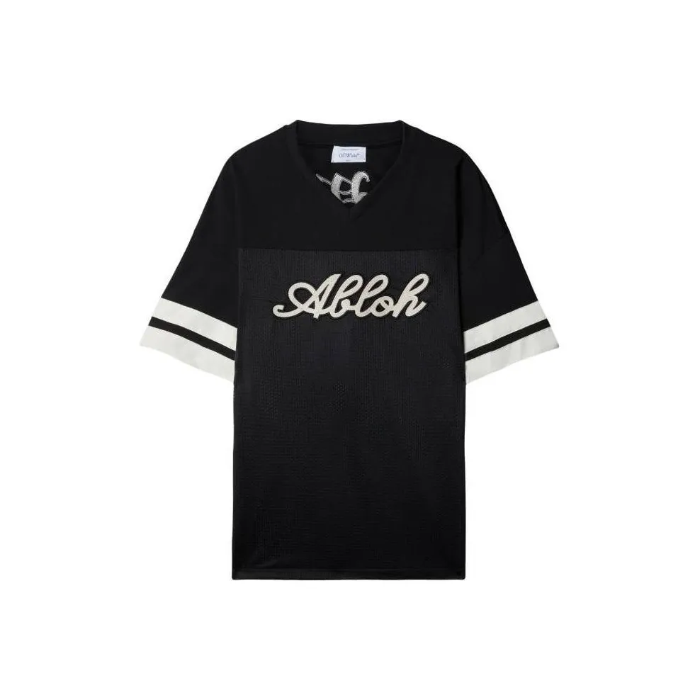 OFF WHITE Logo appliqué Panelled T shirt