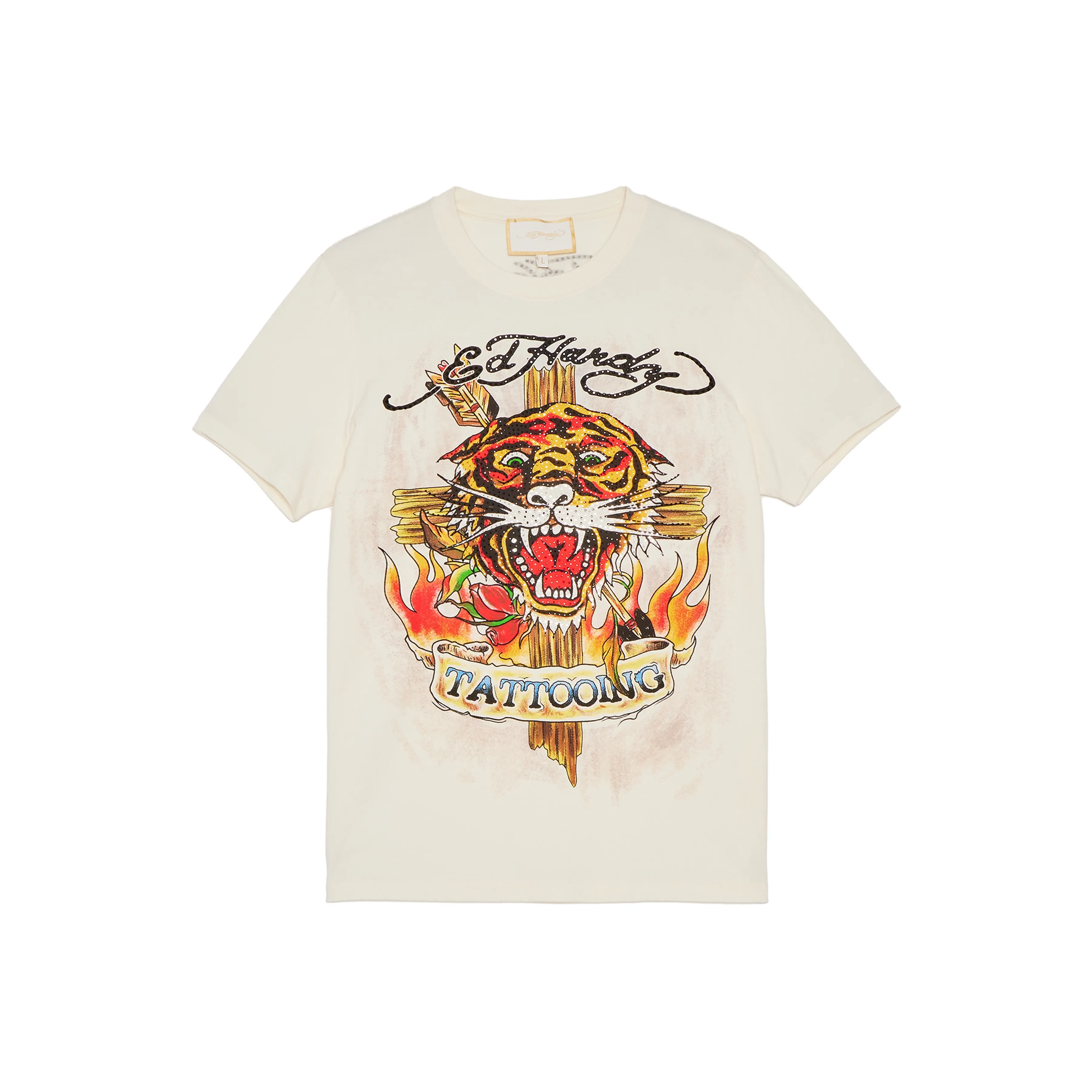 Ed Hardy T Shirts Men's Ivory White E1PBM050