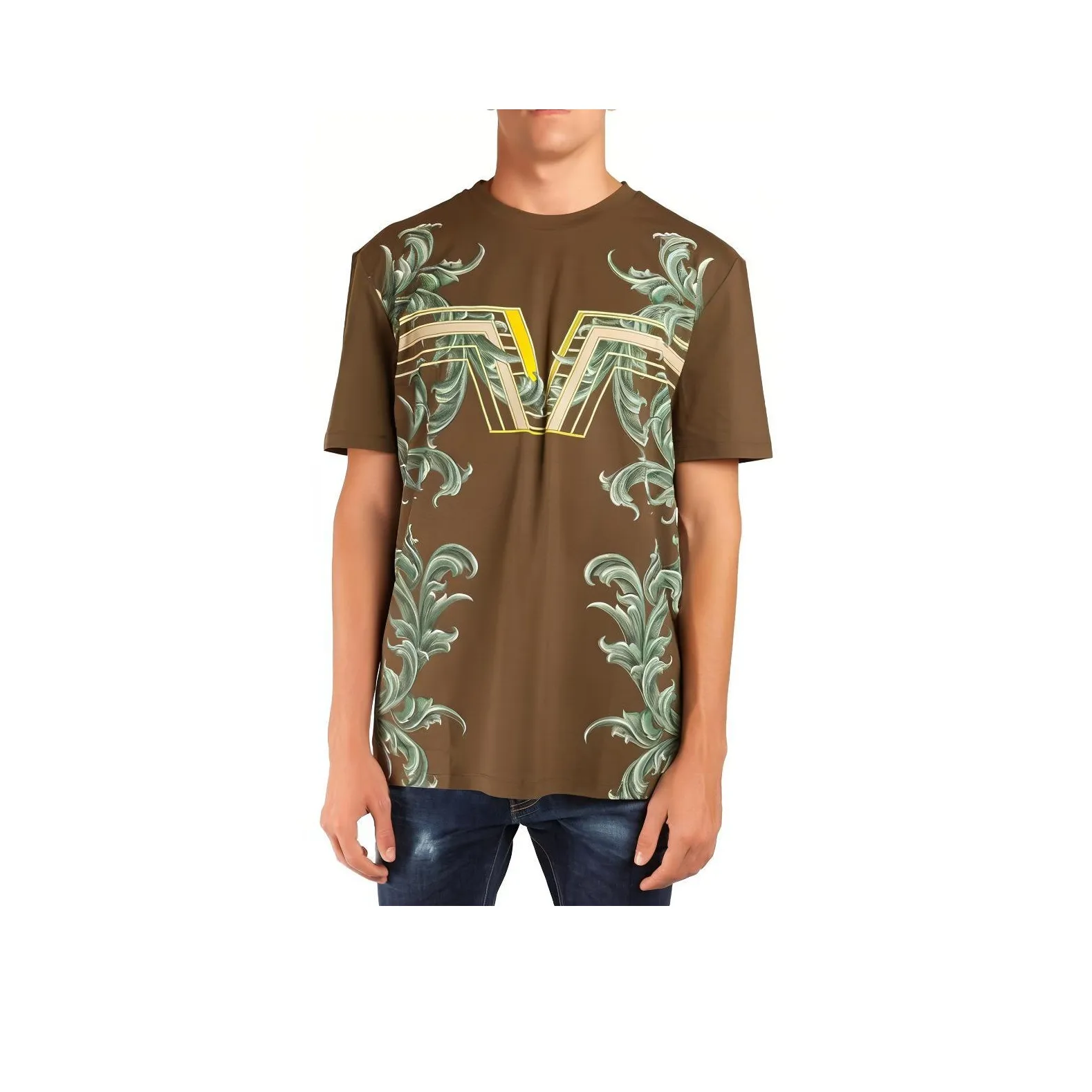 VERSACE T Shirts Men's Brown
