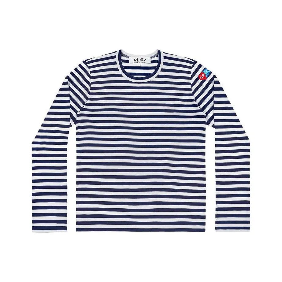COMME DES GARCONS SHIRT Double Heart Striped T Shirt