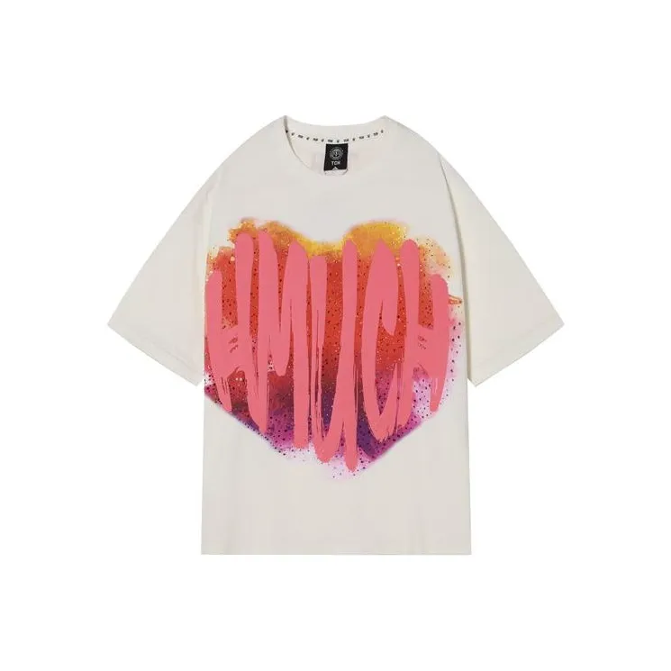 TCH T Shirts Unisex White With Red Logo
