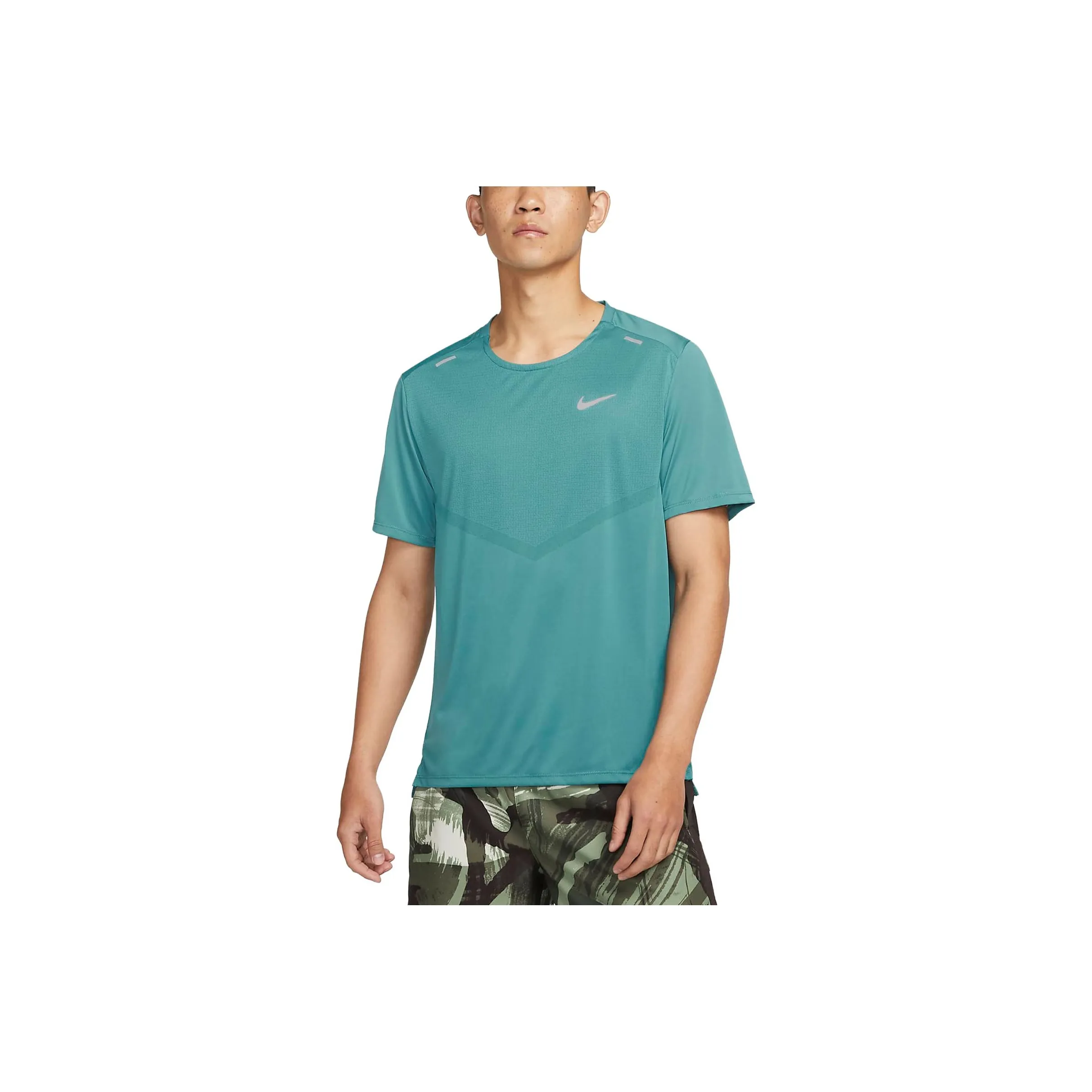 nike Бег T-Shirt Мужской Минеральный Зеленый