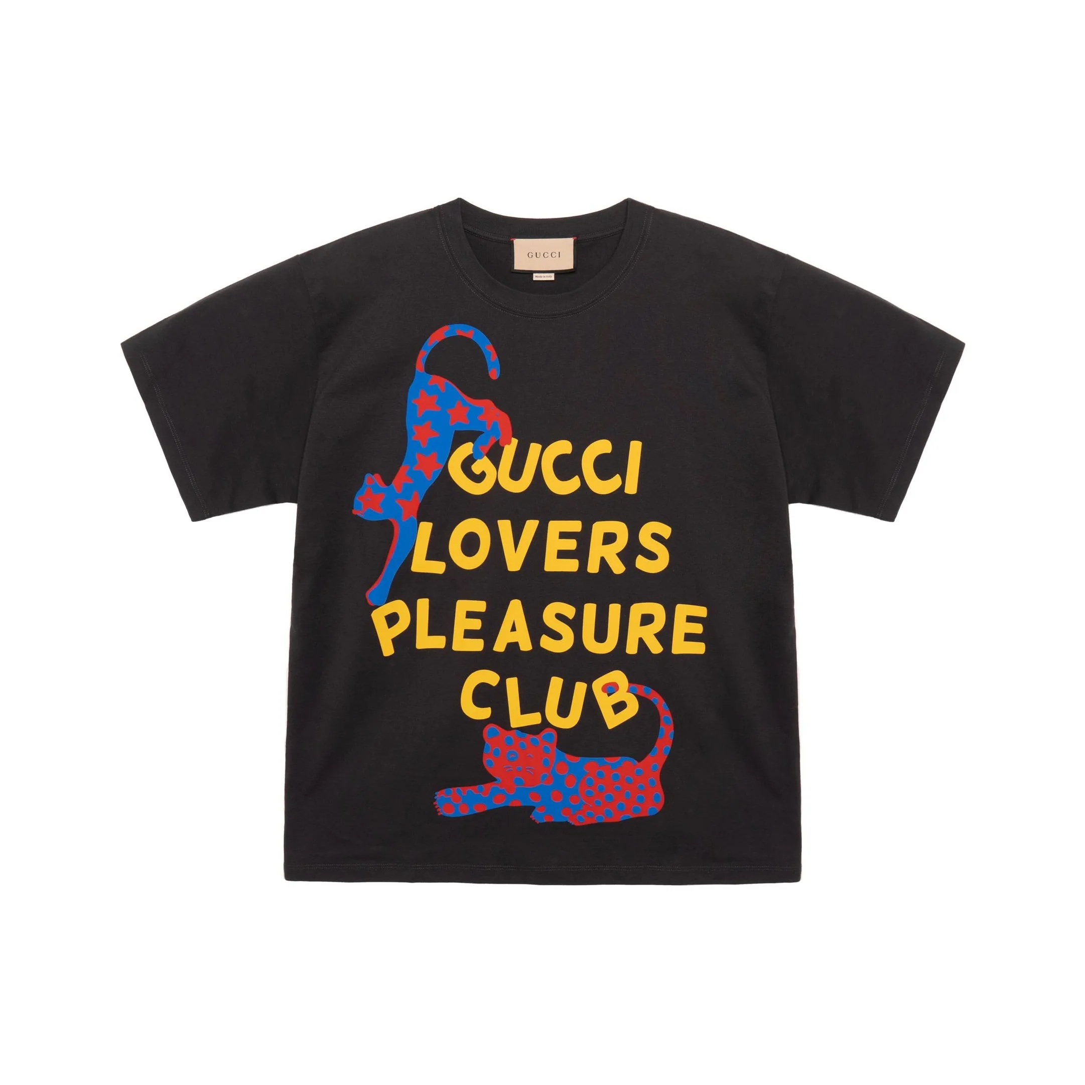 GUCCI Drop Shoulder Sleeve T-Shirt Men's Black