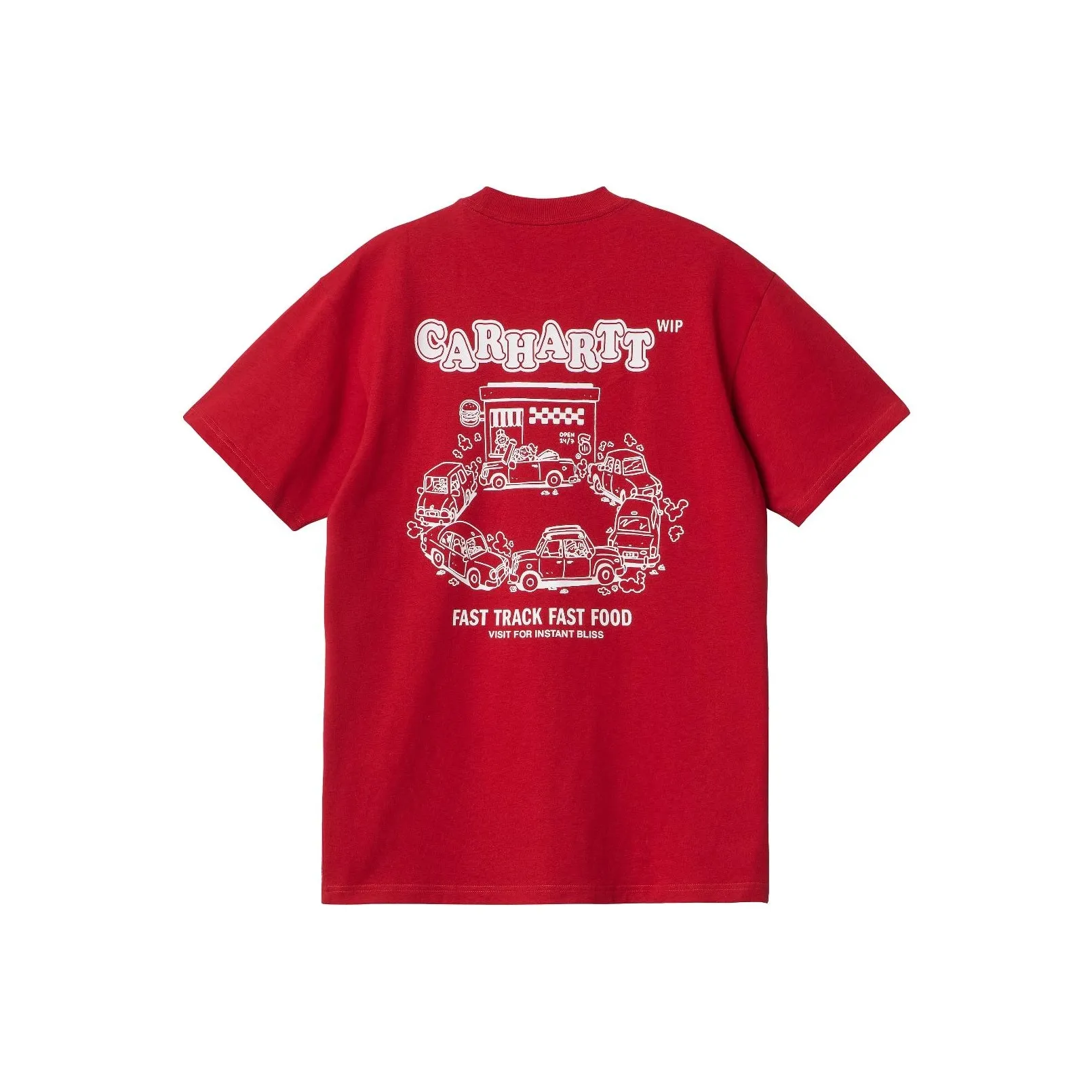 Carhartt WIP SS24 S/S Fast Food T Shirt T Shirt Men's Red