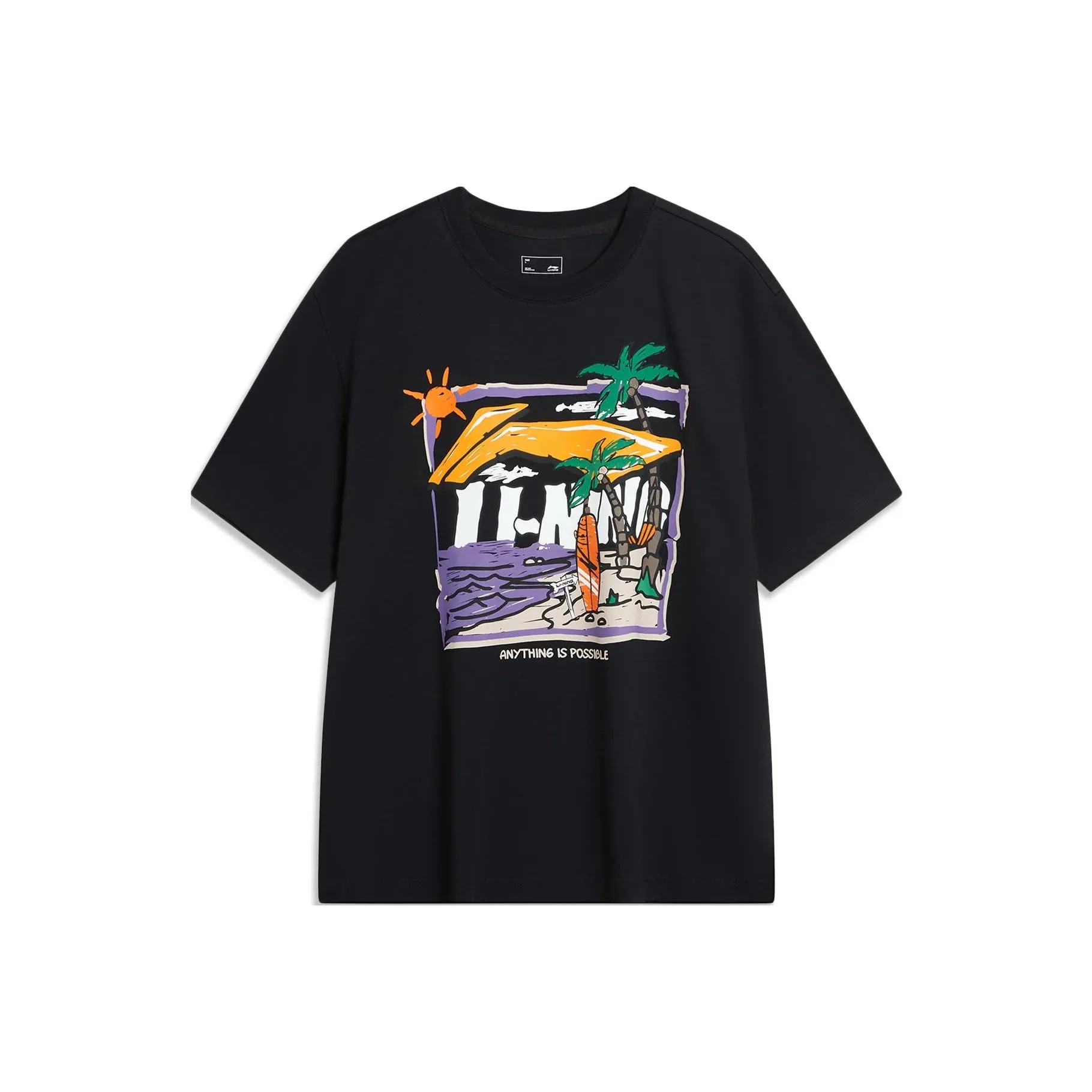 LINING Sports Life Collection T Shirts Men Black