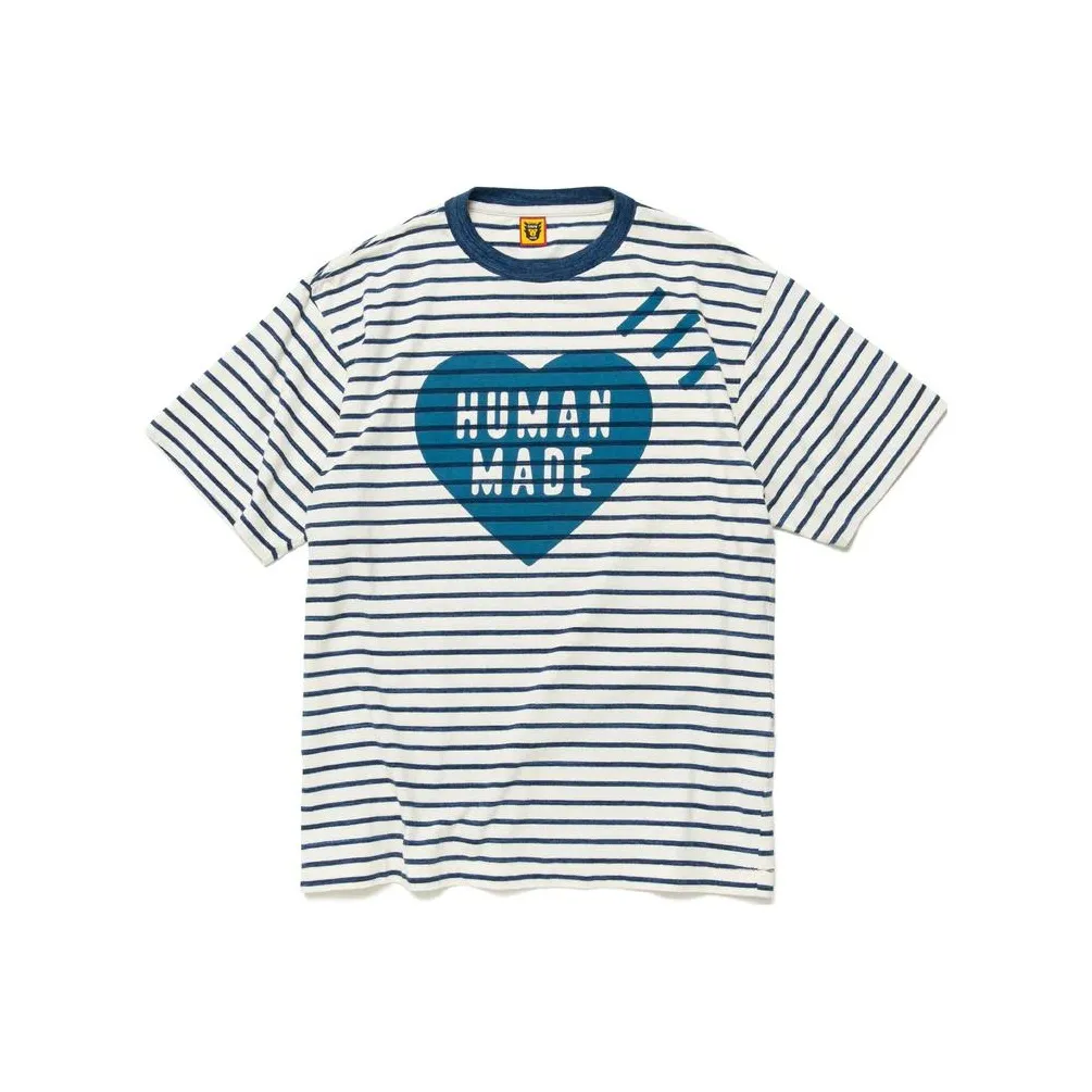 HUMAN MADE Striped Heart T Shirt