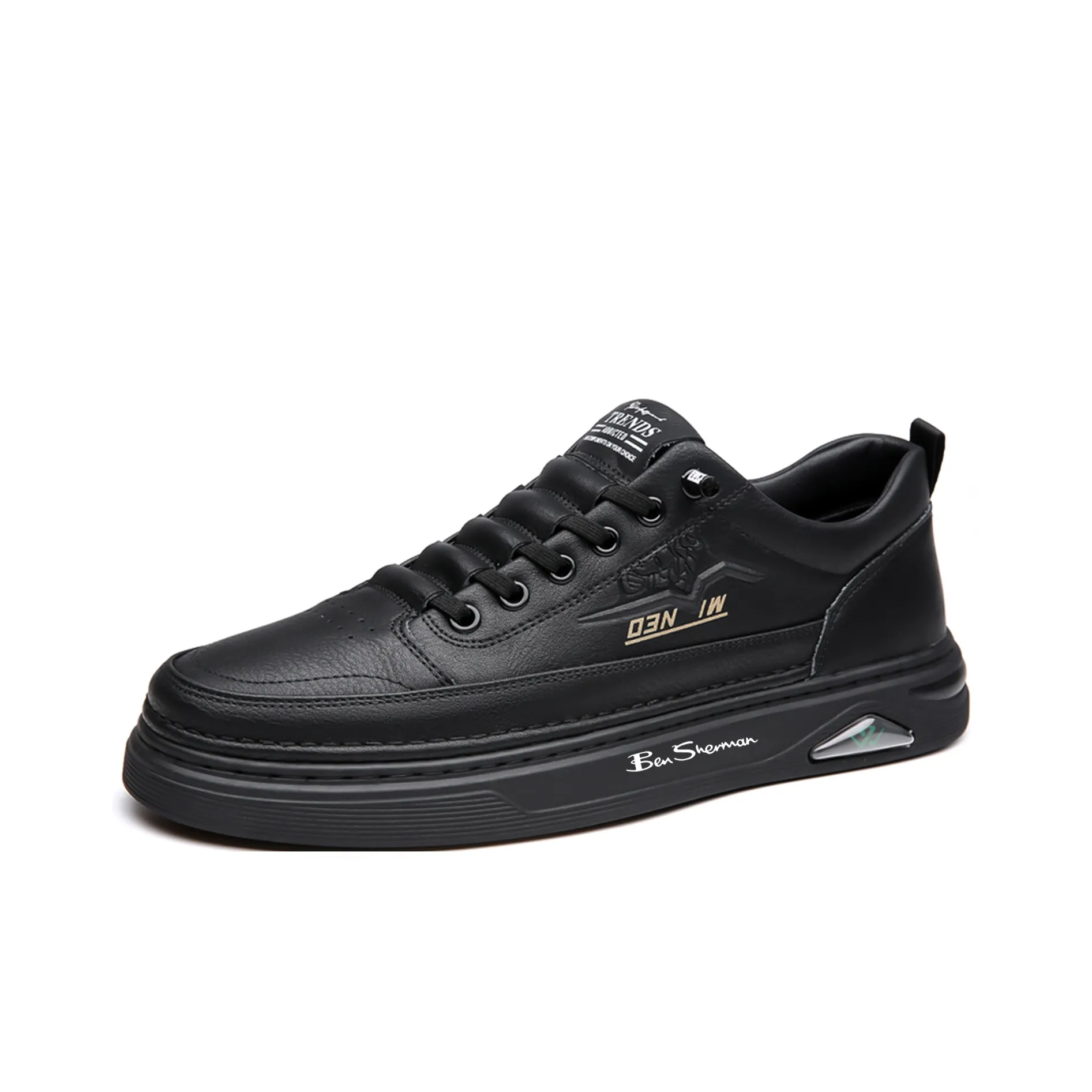 BEN SHERMAN Slip Resistant, Balance, Lightweight Low Top Skateboard Shoes Men's