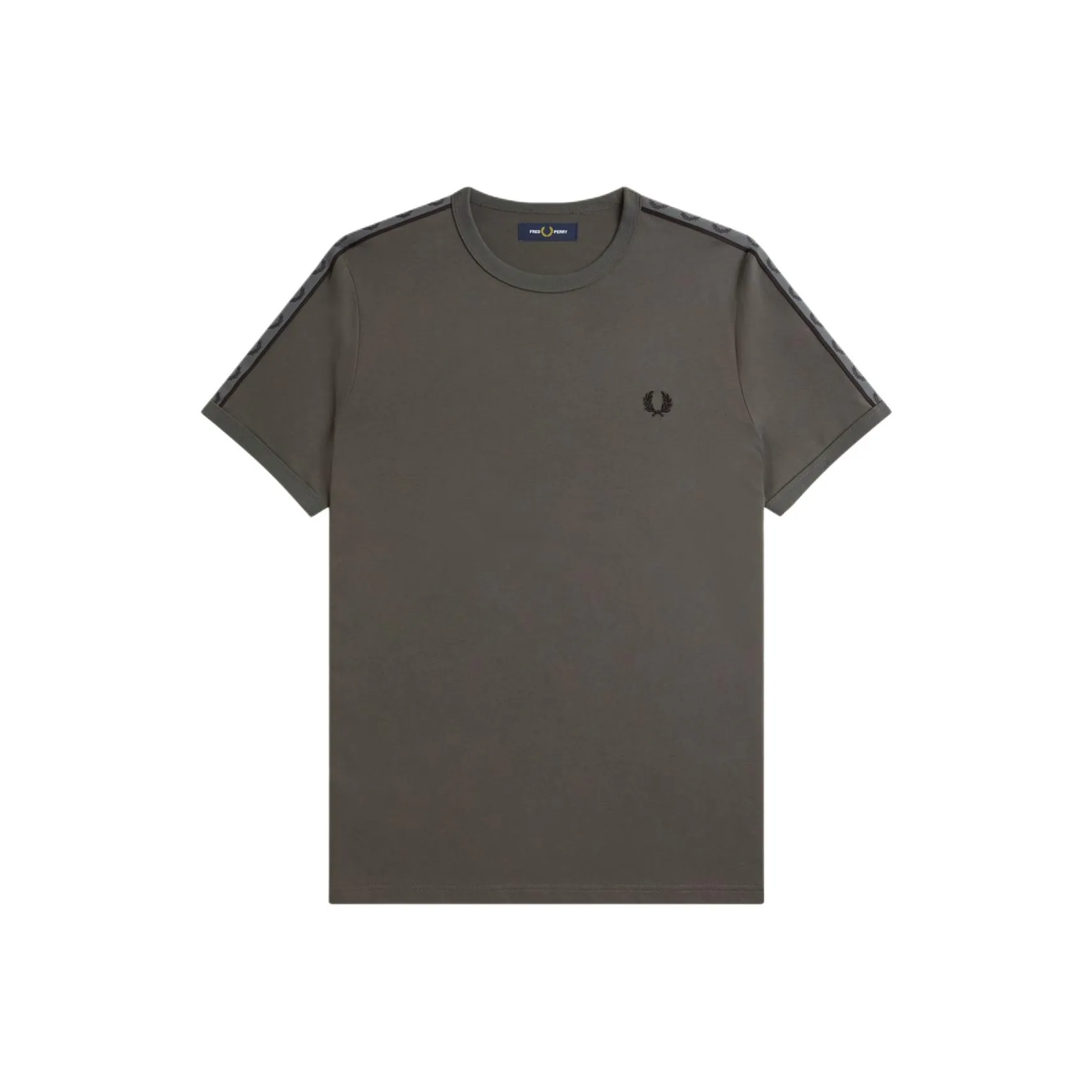FRED PERRY Контрастная лента Ringer T Рубашка T Рубашка Мужская Темно-серая