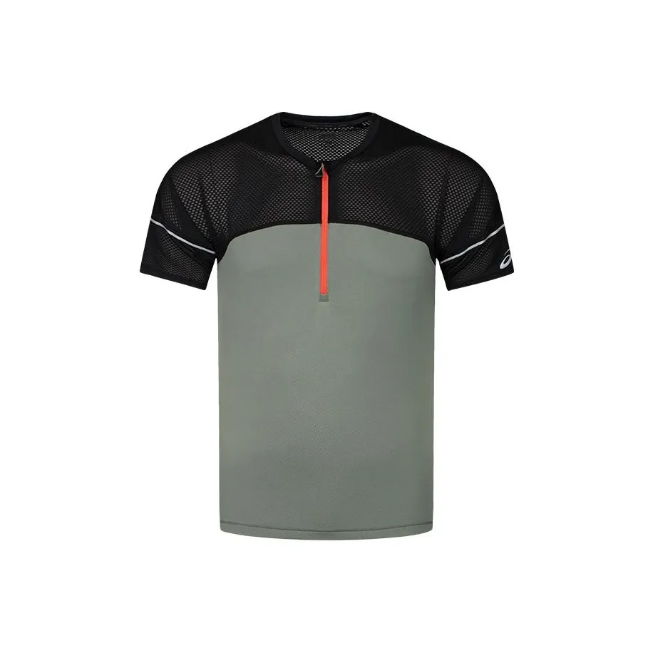 Asics T-Shirt Мужской Армейский Зеленый Черный