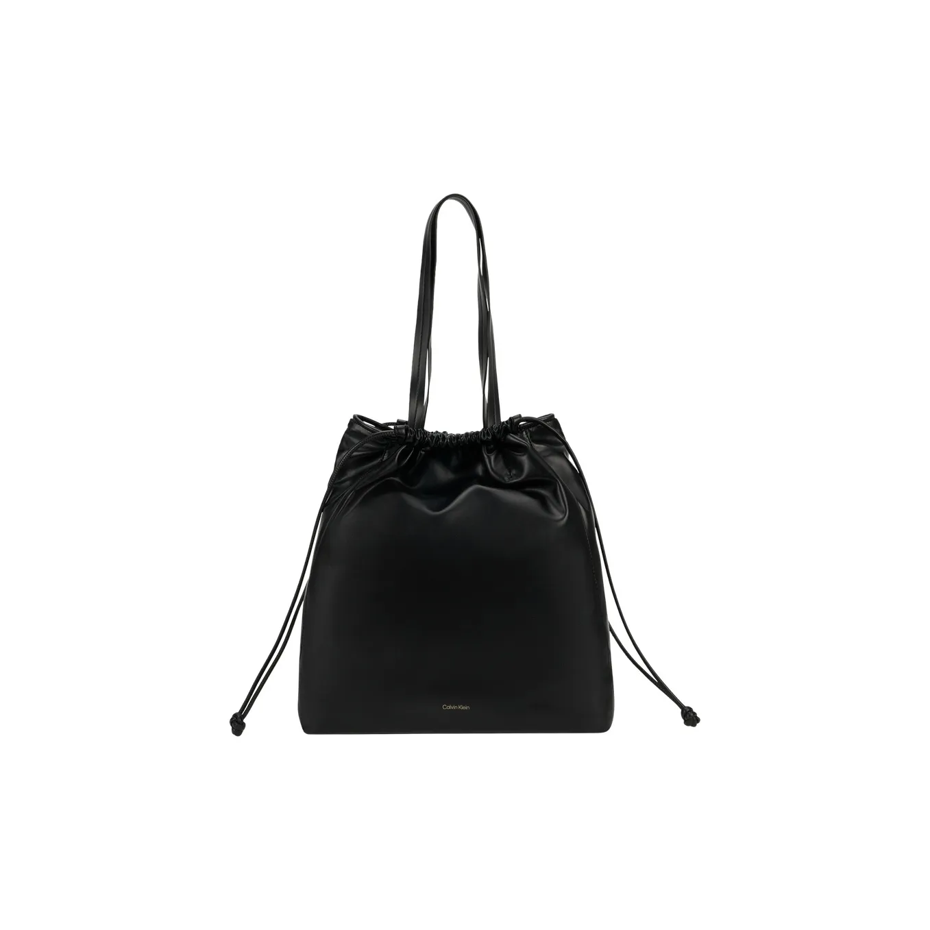 CALVIN KLEIN Synthetic Material Hobo Bag Handbag Medium Size Women's Space Black