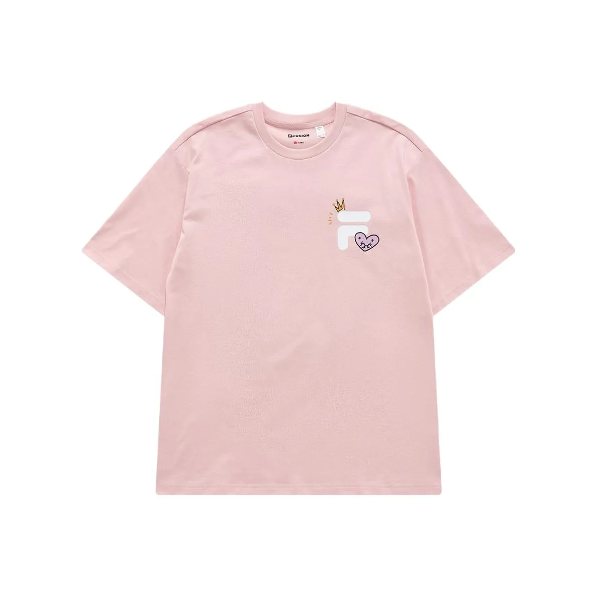 FILA FUSION T Shirt Unisex Youth Pink