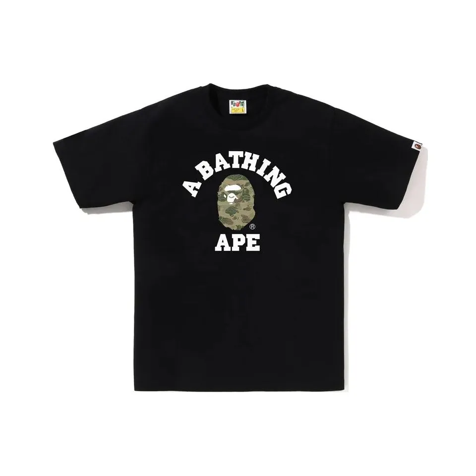 Bape Layered Line Camo College Tee