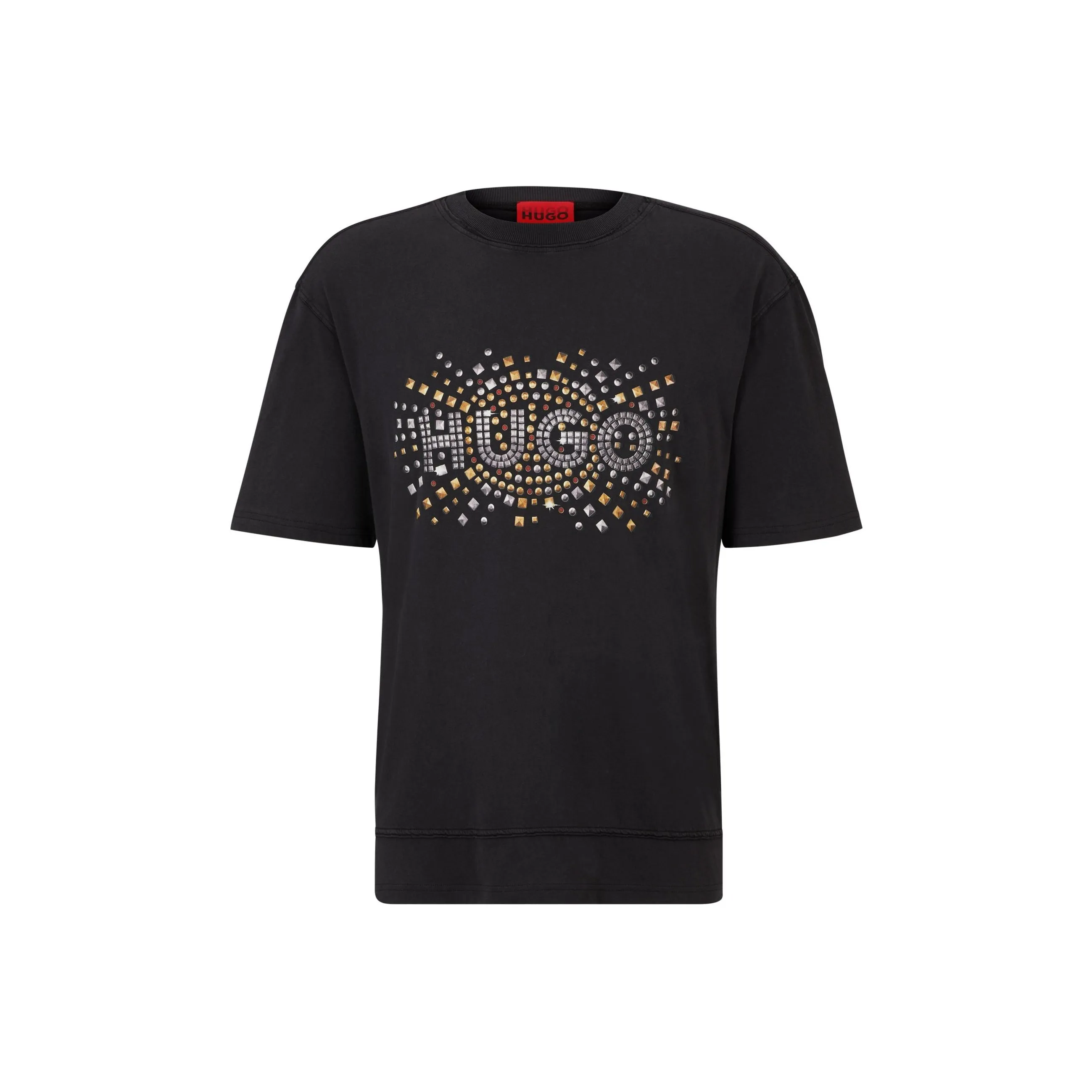 HUGO BOSS Logo Studded Jersey T Shirt