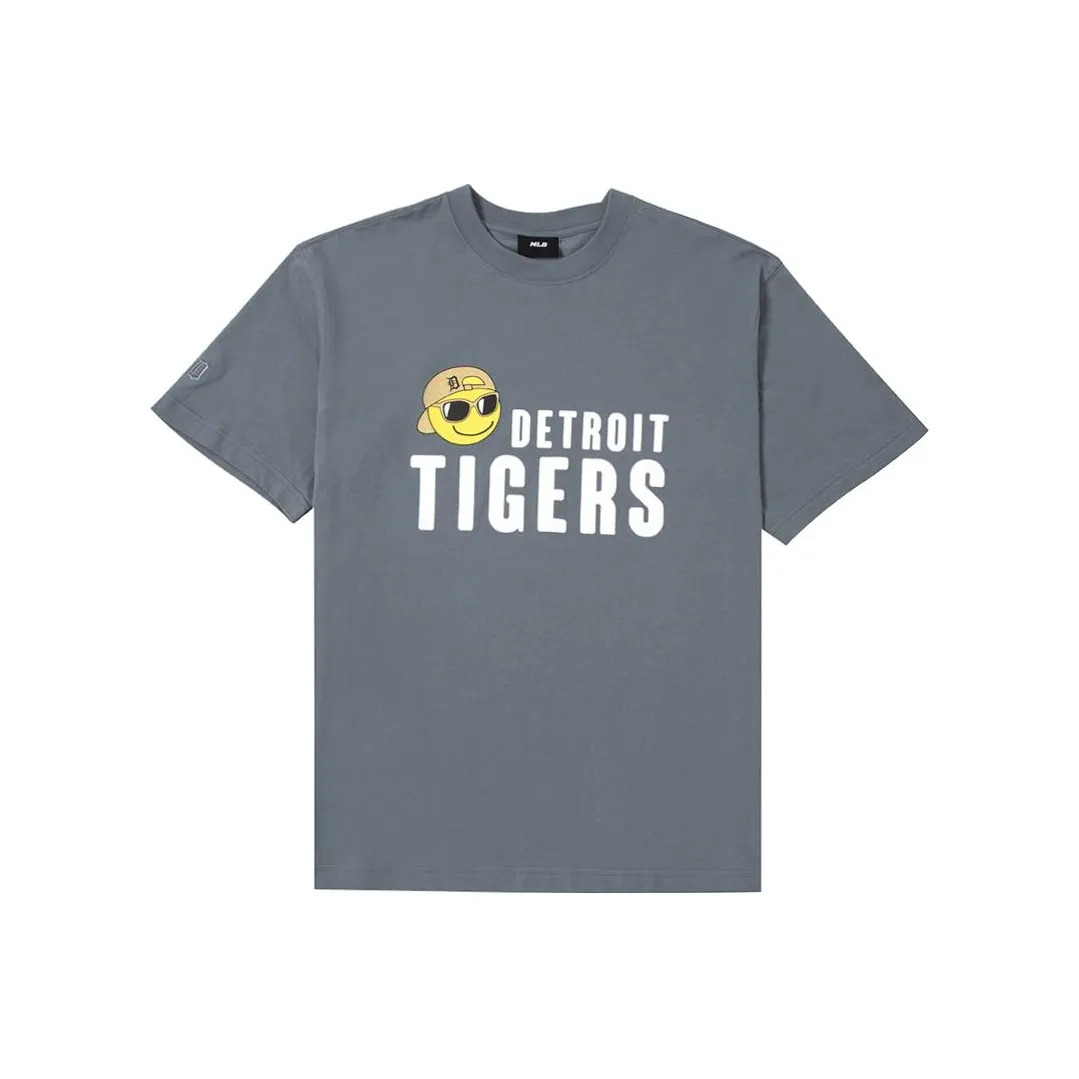 MLB Smile Series Detroit Tigers T Shirts Unisex Gray