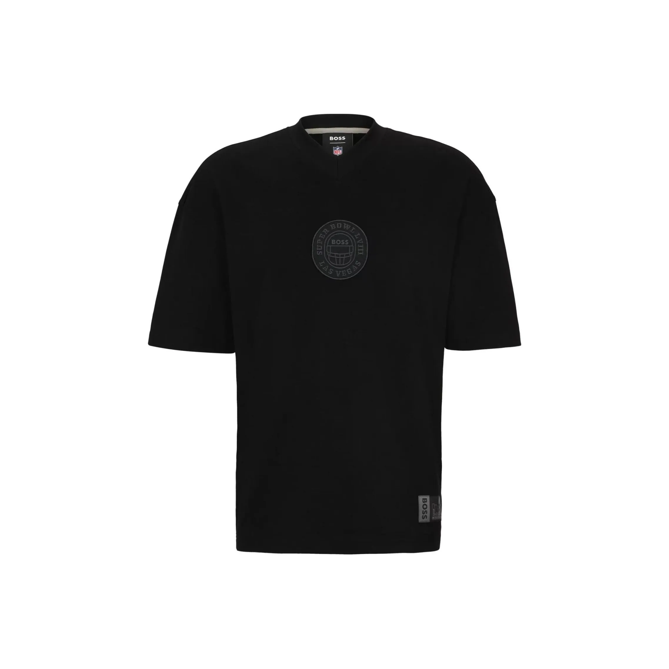HUGO BOSS x NFL Interlock Cotton T Shirt With Printed Artwork T Shirt Men's Black