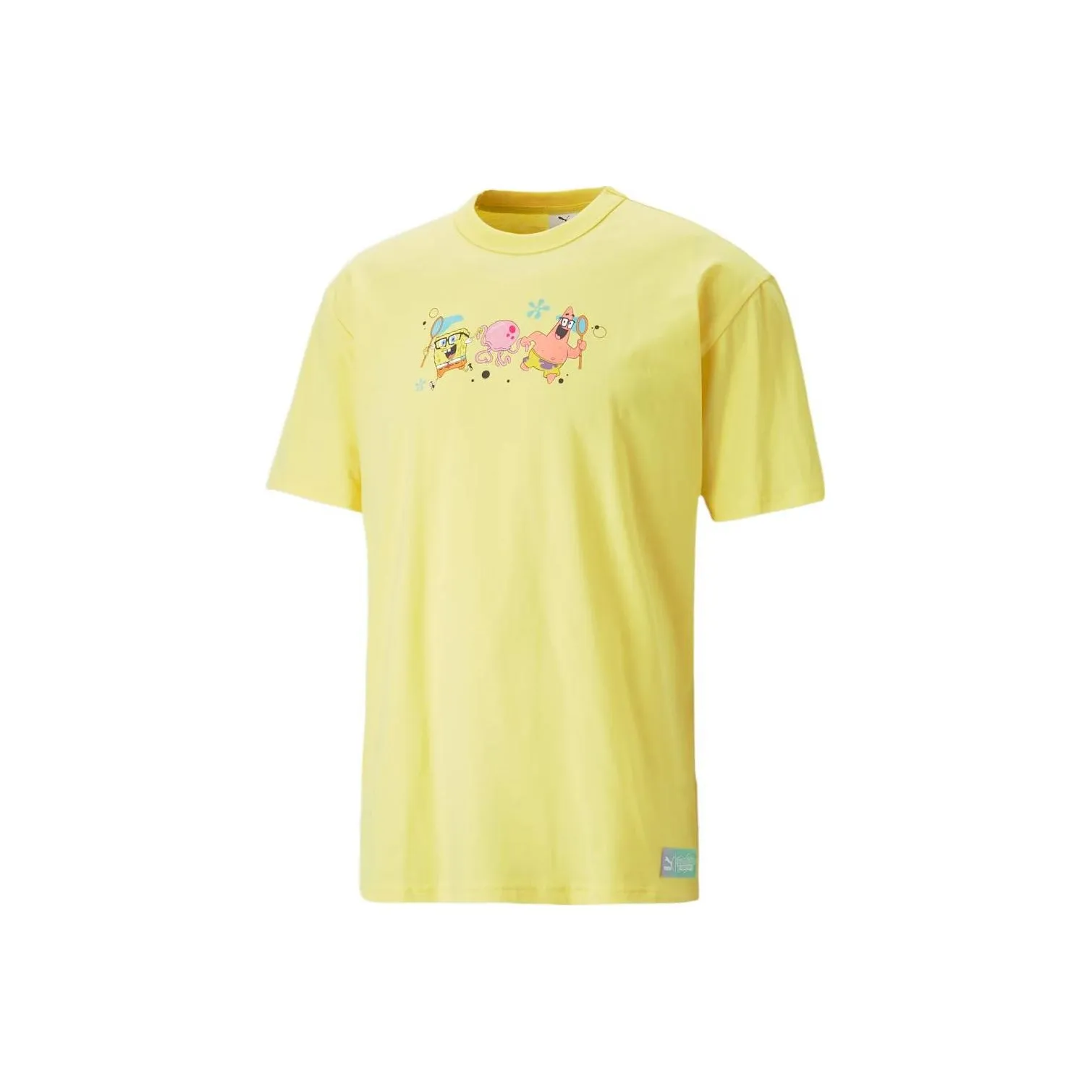 PUMA X SPONGEBOB T Shirts Men's Light Yellow
