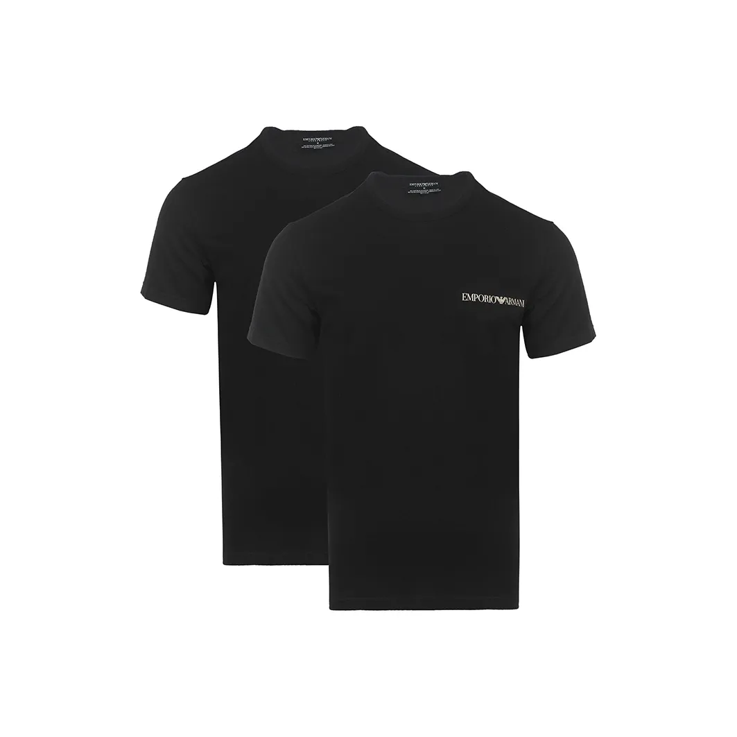EMPORIO ARMANI SS23 T-Shirt Мужской 2 упаковки Черный