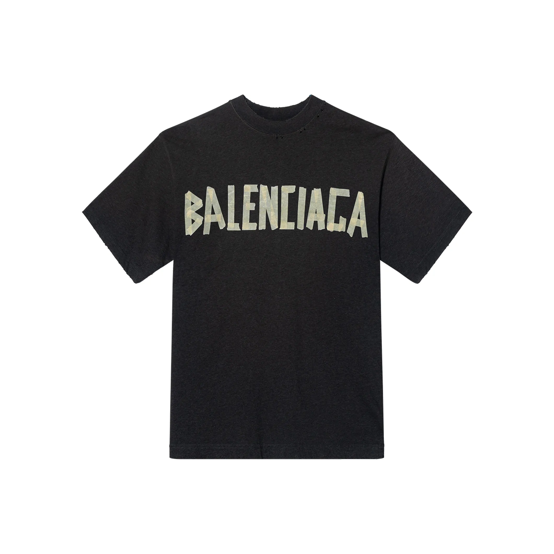 Balenciaga TAPE TYPE SS24 T Shirt Regular Fit Unisex Dark Gray