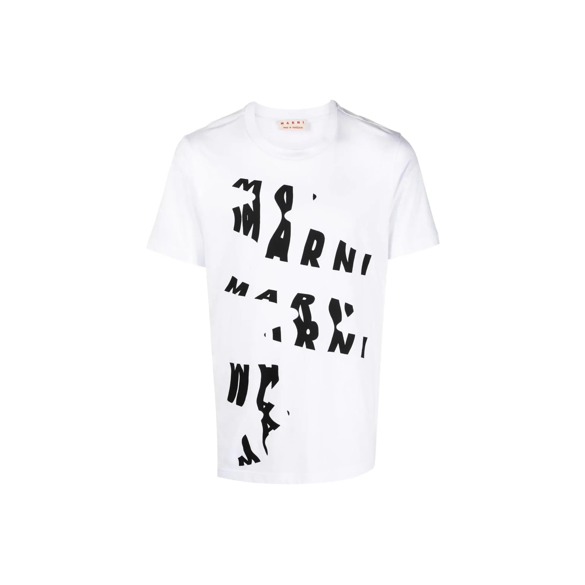MARNI Deconstructed Logo Cotton T shirt