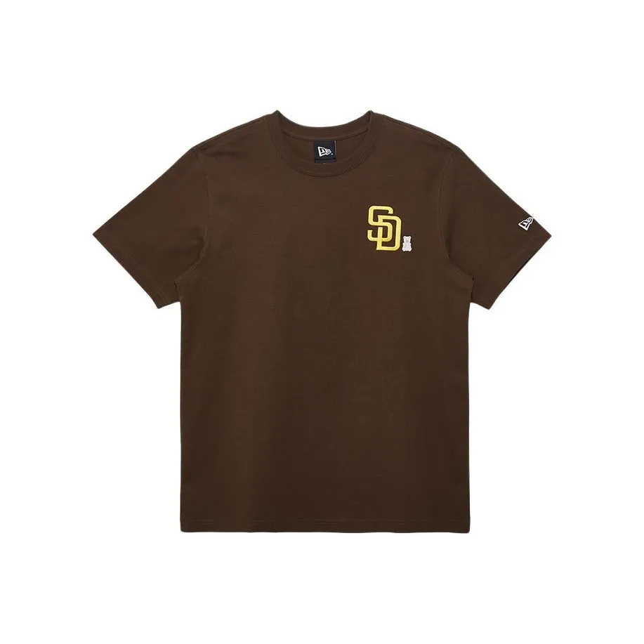 New Era T Shirts Unisex Black Walnut Peach
