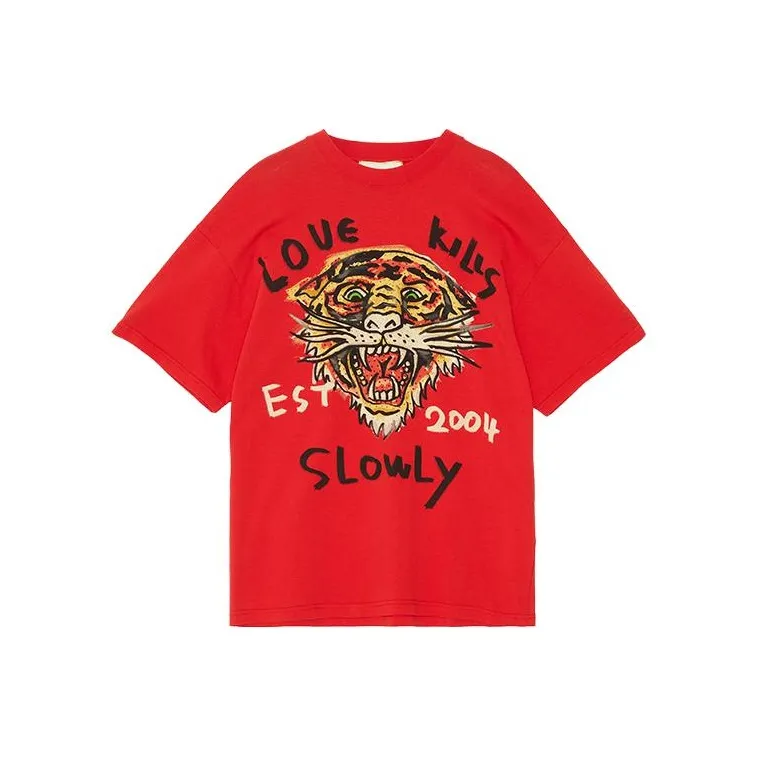 Ed Hardy T Shirts Men's Warm Neon Rose Red