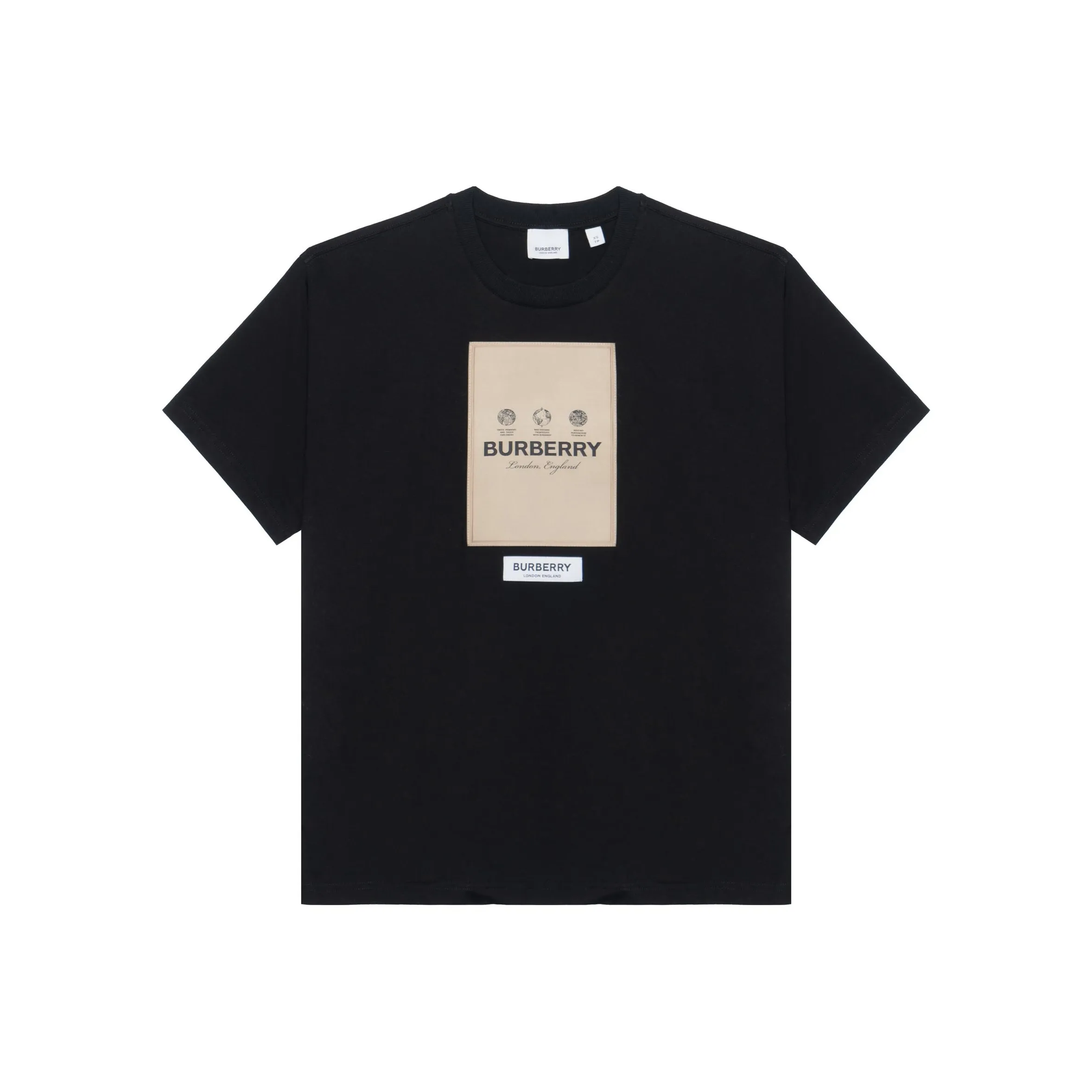 Burberry Men Label Applique Cotton Oversized T Shirt must-have