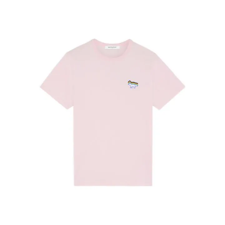 Maison Kitsune Светло-розовая унисекс футболка